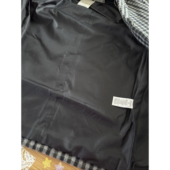 Everlane The Italian ReWool Cocoon Coat Navy/Gray Check Women's Size XXS New - Picture 15 of 16